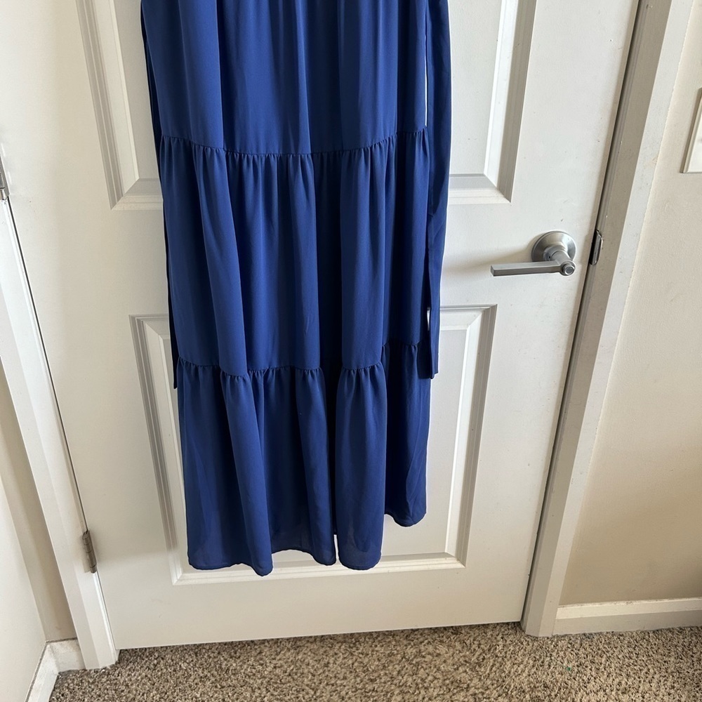 J McLaughlin Women Lavinia Blue Casual Dress 2 - Picture 4 of 14